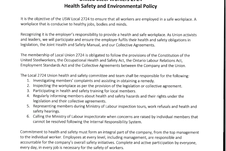 Health & Safety Policy - January 2025