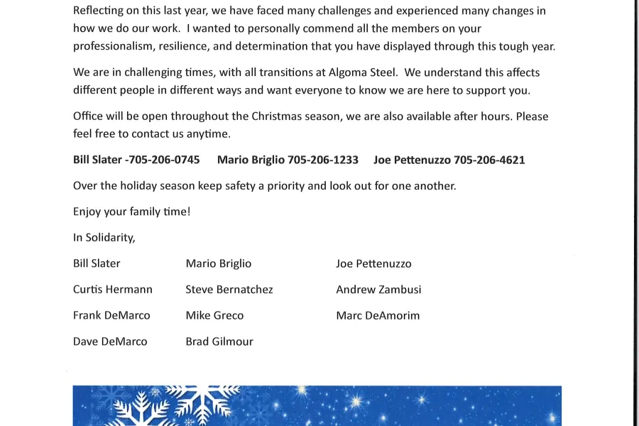 Message from 2724 Executive