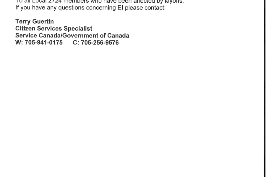 Employment Insurance Contact