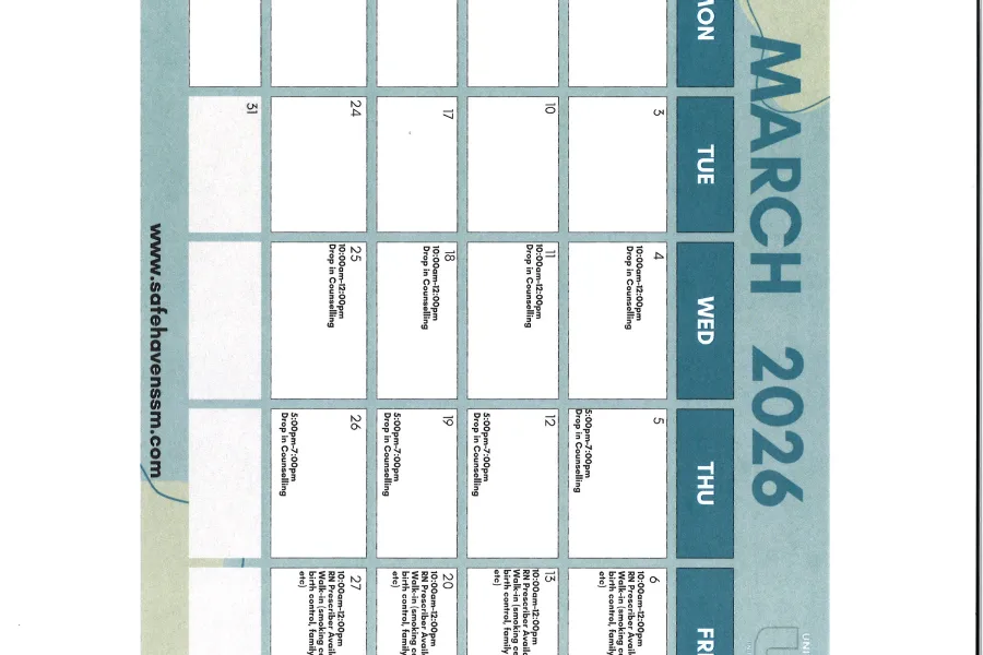 Counselling & Support Schedule