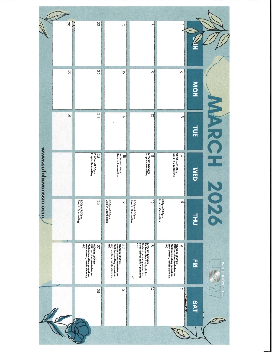 Counselling & Support Schedule